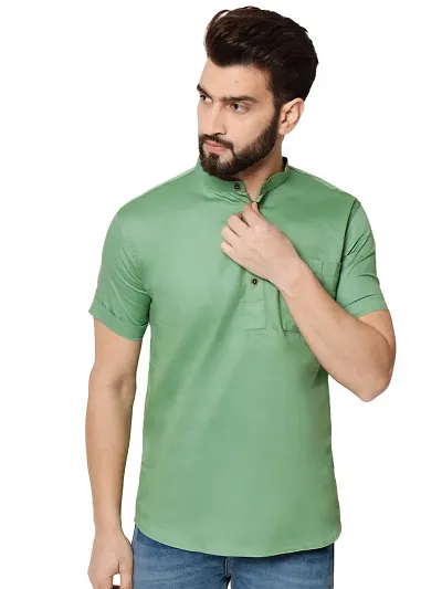 Men's Regular Fit Half Sleeve Comfortable Summer wear Box Pocket Kurta