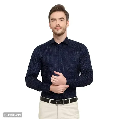 Men's  Regular Fit Comfortable Casual Wear  Cortton  Print Polka Dotted Shirt-thumb0