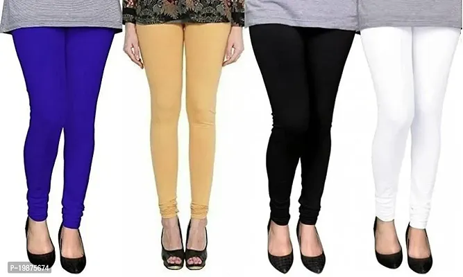 Women's Regular Fit Full Size Churidar Legi For Summer Wear Full Length(Combo-4)