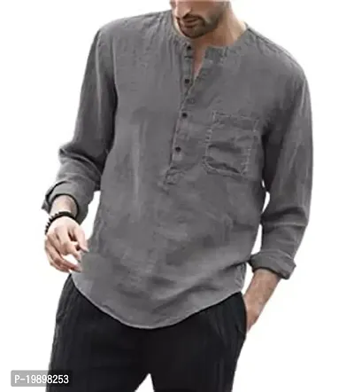 Classic Cotton Solid Kurta for Men-thumb0