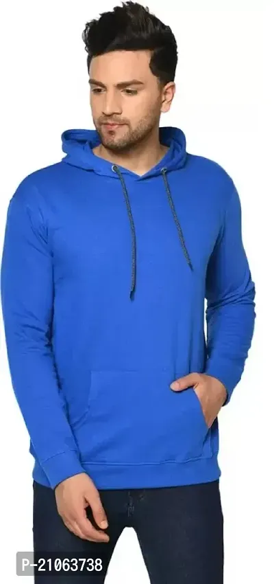 Men's Regular Fit Full sleeve Winter wear Hoddie (Blue)
