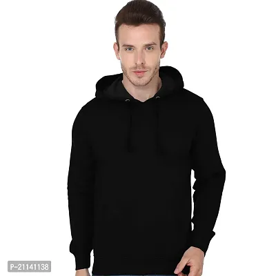 Men's Regular Fit Full Sleeve Winter Wear hoodie (Black)-thumb0
