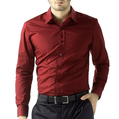Cotton Solid Long Sleeve Formal Shirts