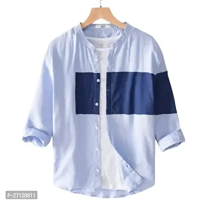 Men's Regular Fit Summer Wear Cotton Full Sleeve Striped Shirt-thumb0