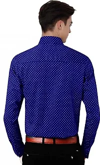 Mens Regular Fit Half Sleeve Cotton Cutway Collar Summer Wear Polka Dot Shirt-thumb1