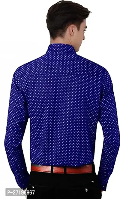 Mens Regular Fit Half Sleeve Cotton Cutway Collar Summer Wear Polka Dot Shirt-thumb2