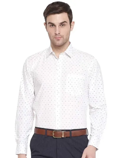 Men's Regular Fit Full Sleeve Comfortable Casual Wear Cortton Print Polka Dot Shirt