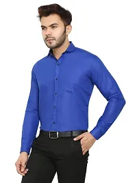 Stylish Cotton Blend Solid Formal Shirt For Men-thumb2