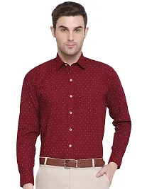 Men's Regular Fit Full Sleeve Cotton Summer Wear Dot Print Shirt - Pack of 3-thumb1