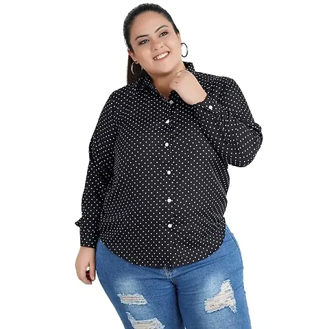 Women's Regular Fit Full Sleeve Summer Wear Dot Shirt