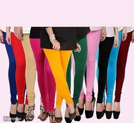 Women's Regular Fit Full Length For Free Size Cotton Summer Wear Legging combo 10