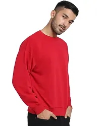 Stylish Fleece Solid Sweatshirt for Men-thumb2