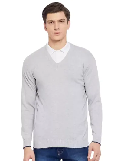 Trendy And Solid V Neck Casual Sweater For Men