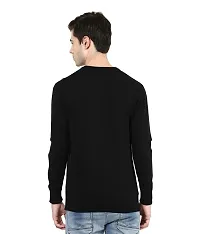 Men's Regular Fit Full Sleeve Winter Wear V-neck Woolen Sweater (Black)-thumb1