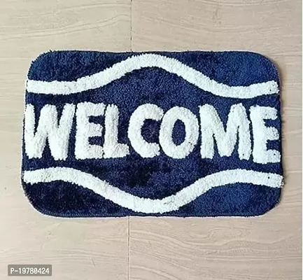 Designer Blue Microfiber Door Mats