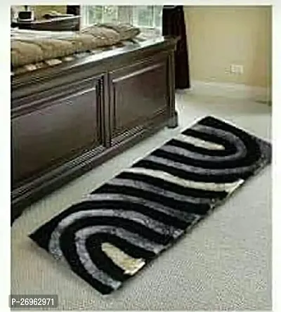 Home Polyester Anti Skid Bedside Runner Shaggy Carpet for Your Room Enterance, Living Room, Office  Bedroom-thumb0