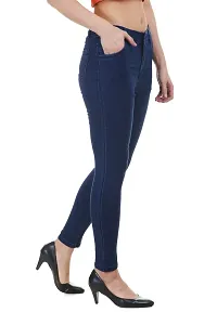 DreiMaster Vintage Women Skinny Mid Rise Dark Blue Jeans Regular Comfortable Jeans-thumb3