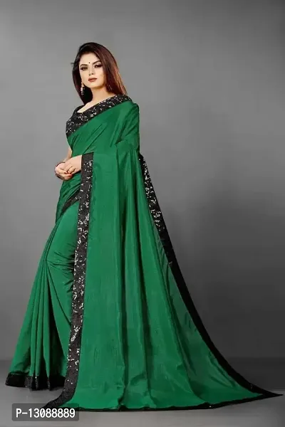 Jogi Women's Silk Saree With Unstitched Blouse Pices (Sangini Green)
