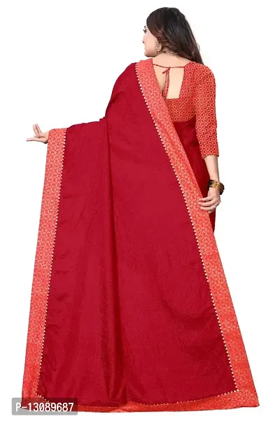 Jogi Women's Silk Saree With Unstitched Blouse Pices (Ruhani Maaroon)-thumb2