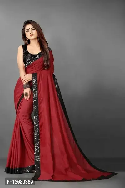 Jogi Women's Silk Saree With Unstitched Blouse Pices (Sanigini Maroon)