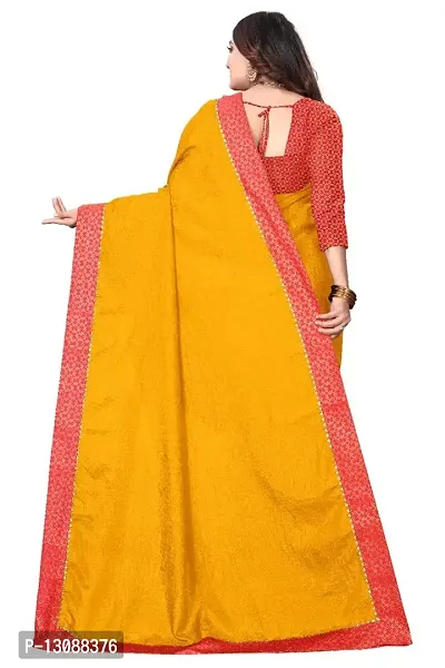 Jogi Women's Silk Saree With Unstitched Blouse Pices (Ruhani Yellow)-thumb3