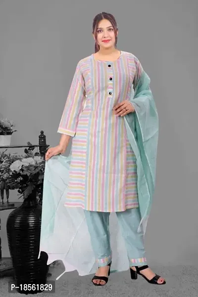 Fancy Khadi Cotton Kurta Set For Women