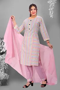 Fancy Khadi Cotton Kurta Set For Women-thumb3
