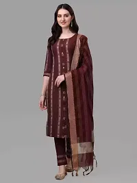 Cotton Printed Kurta With Pant And Dupatta Set-thumb4