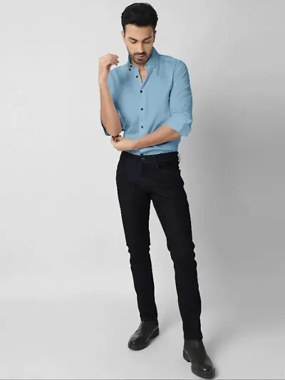 Classic Solid Casual Shirts for Men