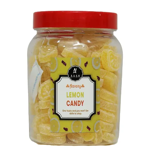 Ahan lemon candy  (400 gram) Flavoured Sugar Candy for Kids || Assorted Sweet Candy Pack for Kids  Adults || Chatpata Candy  ||  lemon candy