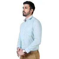 Comfortable Blue Cotton Blend Long Sleeves For Men-thumb2