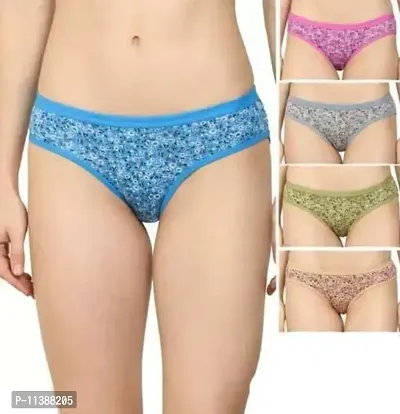 Women Cotton Silk Hipster Multicolor Panties Combo ( Pack of 5 )