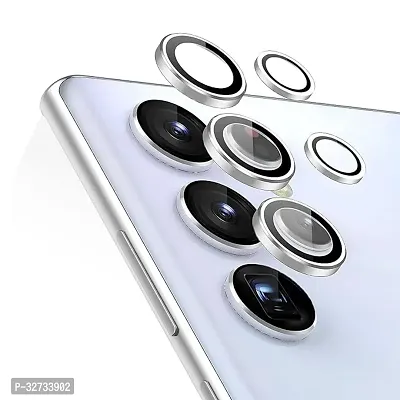 Camera Lens Protector Compatible for Samsung S22 Ultra - Silver-thumb0