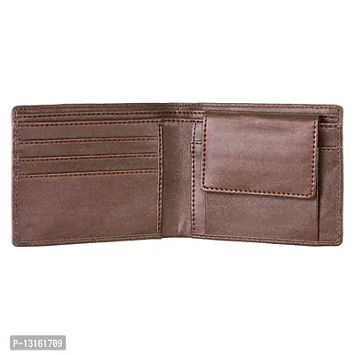 Designer Brown Leather Solid Card Holder For Men