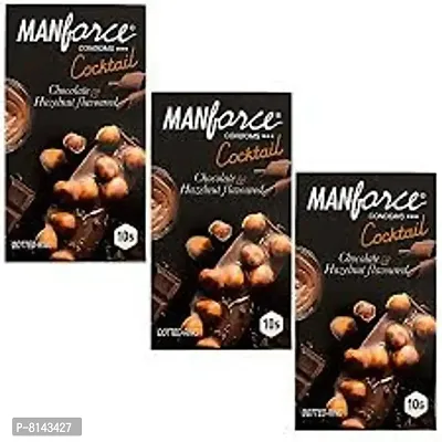 Manforce Condom Chocolate and Hazelnut Cocktail 10 pcs Set of 3-thumb0