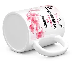 TrendoPrint Happy 1st Marriage Anniversaries GIfts To The World's Best Couples White Coffee Mug 350ml (11oz) With Keychain (HA1159)-thumb3