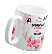 TrendoPrint Happy 50th Marriage Anniversaries GIfts To The World's Best Didi  Jiju White Coffee Mug 350ml (11oz) With Greeting Card (HA1119)-thumb2