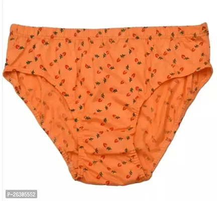 Comfortable Orange Cotton Panty For Women-thumb0