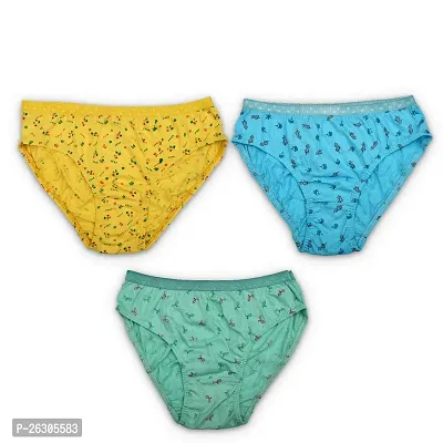 Comfortable Multicoloured Cotton Panty For Women Pack Of 3-thumb0