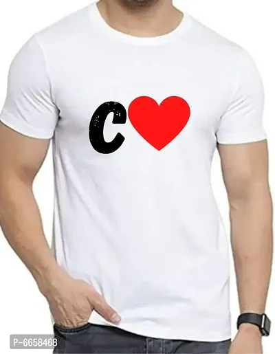 Elegant White Polyester Printed Round Neck Tees For Men-thumb0