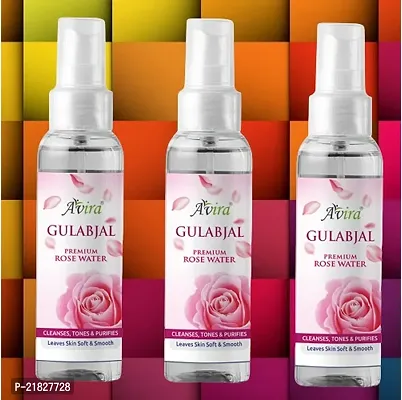 Avira Rose Water Gulab Jal Spray Rose Water For Face Soothing Facial Mist Toner For Face Dark Spot Removing Pimple For Women  Men All Skin Types - 300ml (pack of 3)