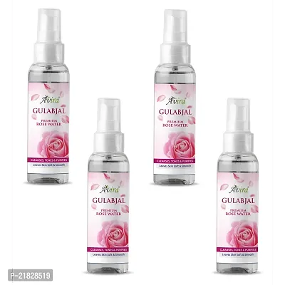 Avira Rose Water Gulab Jal Spray Rose Water For Face Soothing Facial Mist Toner For Face Dark Spot Removing Pimple For Women  Men All Skin Types - 400ml (pack of 4)