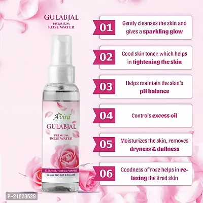Avira Rose Water Gulab Jal Spray Rose Water For Face Soothing Facial Mist Toner For Face Dark Spot Removing Pimple For Women  Men All Skin Types - 400ml (pack of 4)-thumb4
