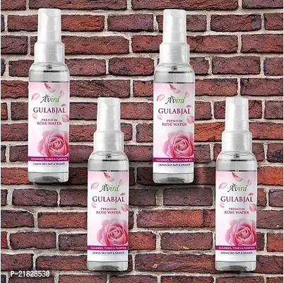 Avira Rose Water Gulab Jal Spray Rose Water For Face Soothing Facial Mist Toner For Face Dark Spot Removing Pimple For Women  Men All Skin Types - 400ml (pack of 4)-thumb0