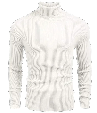 Trendy Turtle Neck Lycra Blended Sweater for Men