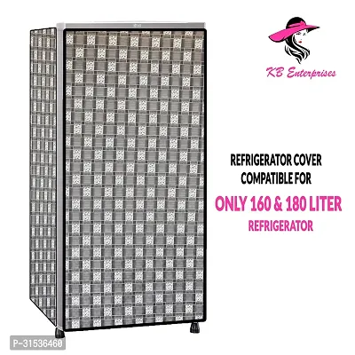 Waterproof and Dustproof  Refrigerator  cover for all 160 litres Single Door Refrigerator  (all Model  Brands) -Design-08-thumb0