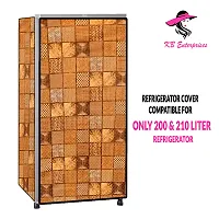 Waterproof and Dustproof  Refrigerator  cover for all 200 litres Single Door Refrigerator  (all Model  Brands) -Design-05-thumb1