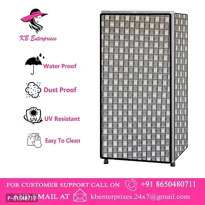 Waterproof and Dustproof  Refrigerator  cover for all 200 litres Single Door Refrigerator  (all Model  Brands) -Design-08-thumb4