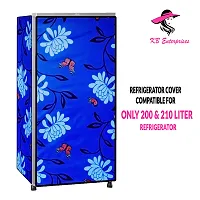 Waterproof and Dustproof  Refrigerator  cover for all 210 litres Single Door Refrigerator  (all Model  Brands) -Design-10-thumb1