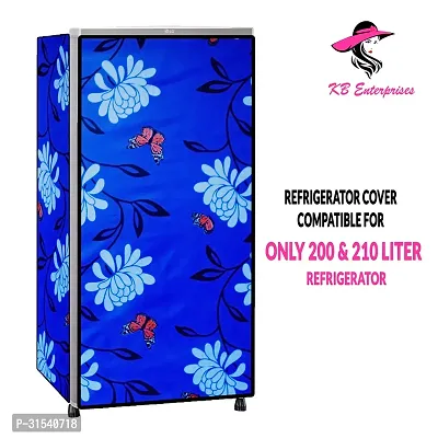 Waterproof and Dustproof  Refrigerator  cover for all 210 litres Single Door Refrigerator  (all Model  Brands) -Design-10-thumb2